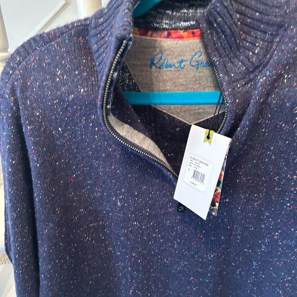Robert Graham NWT never worn! small 1/4 zip sweater